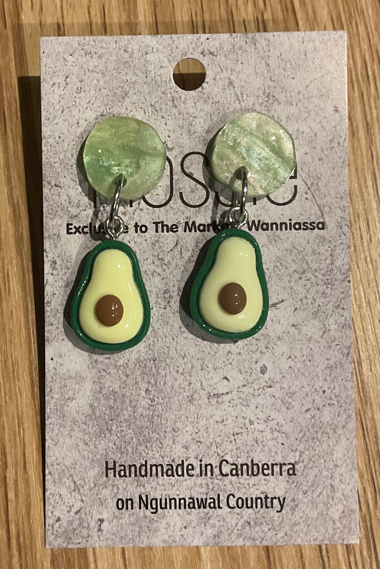 *Earrings Avocado Dangles