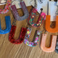 *Keychain Resin Letter U