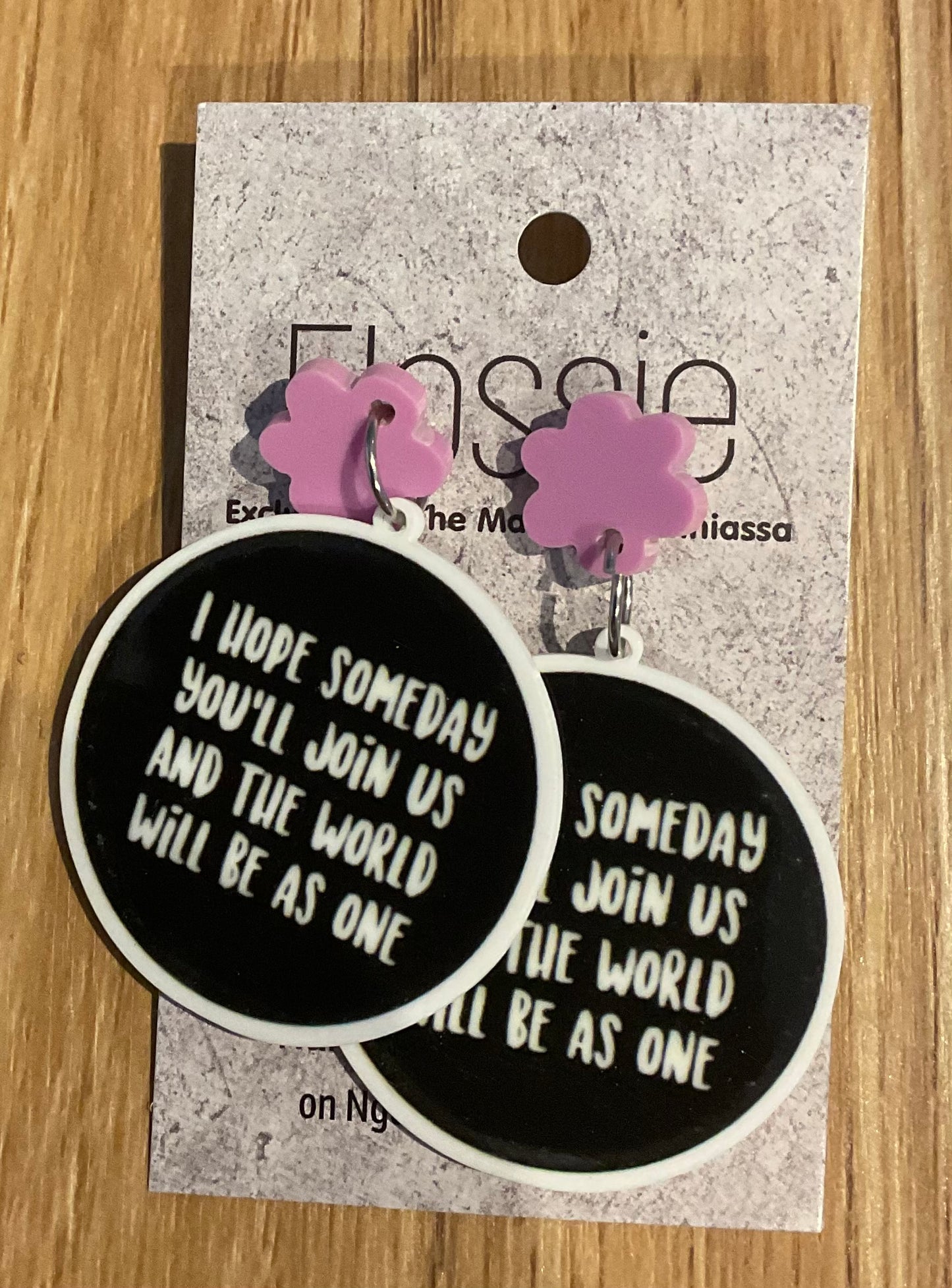 *Earrings John Lennon Quote  Dangles