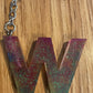 *Keychain Resin Letter W