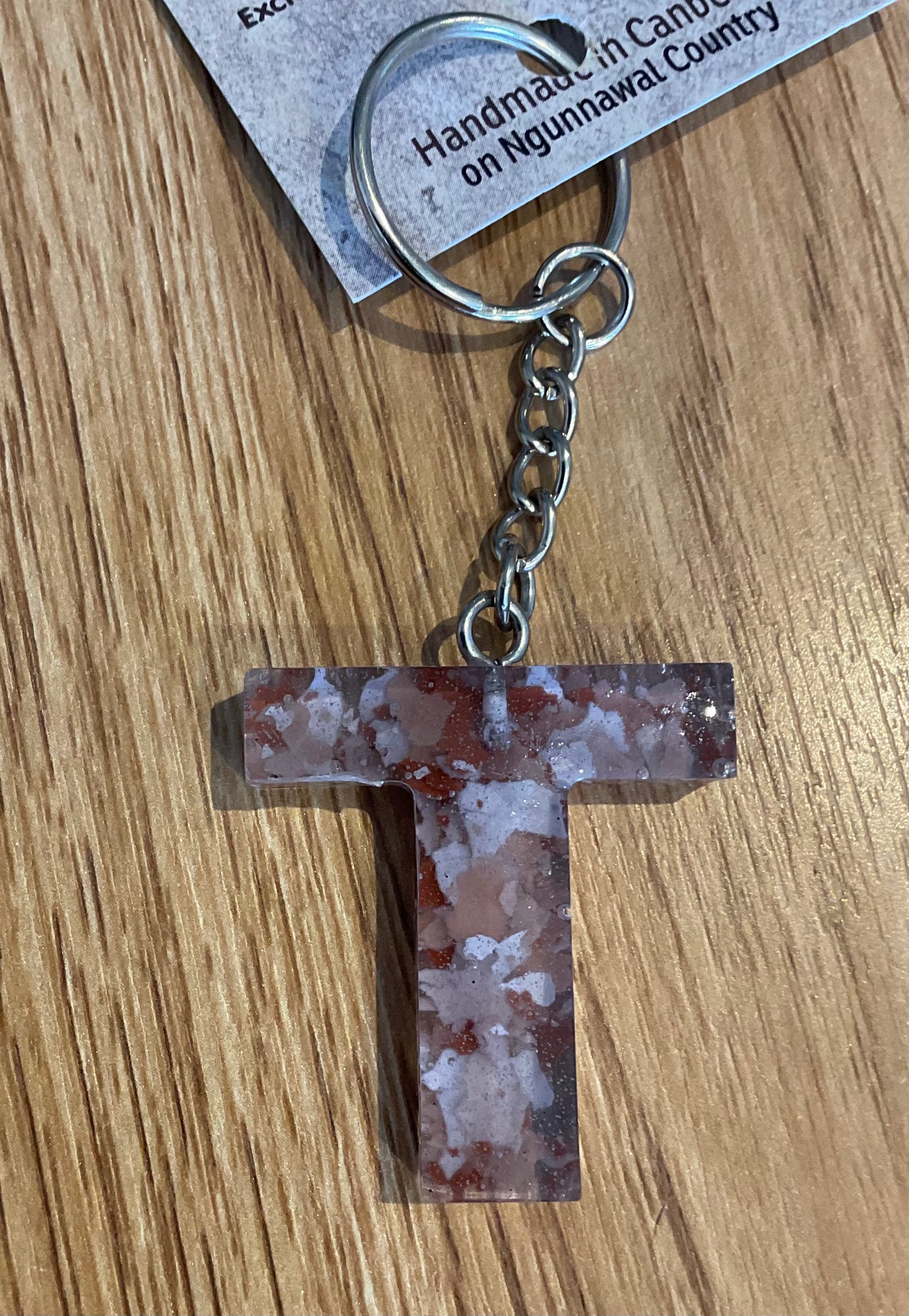 *Keychain Resin Letter T