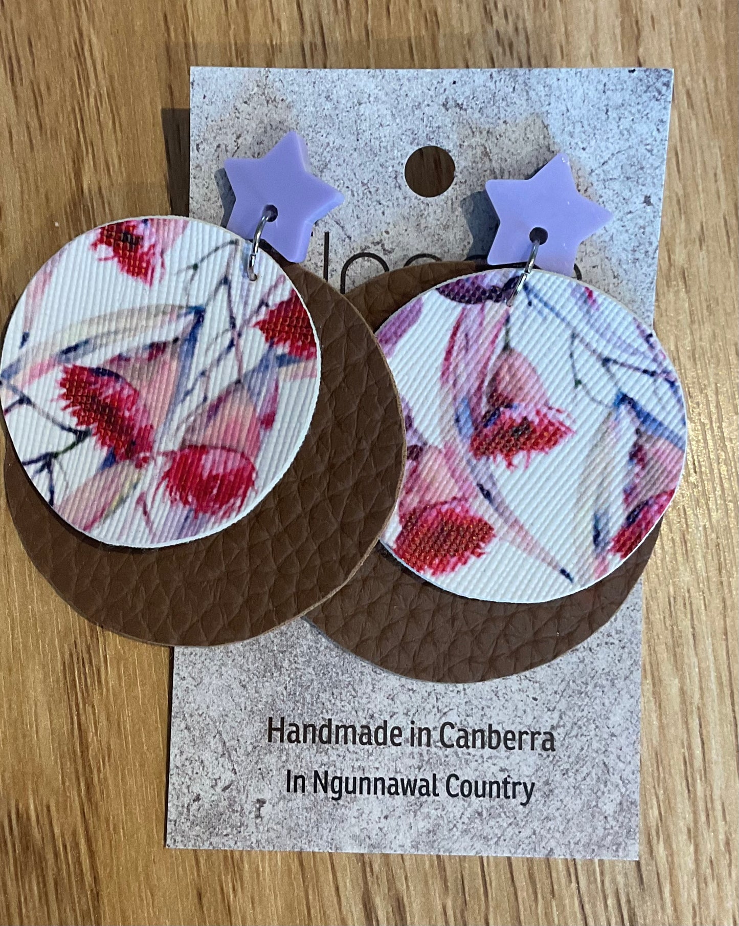 *Earrings Pink Gumnut Dangles