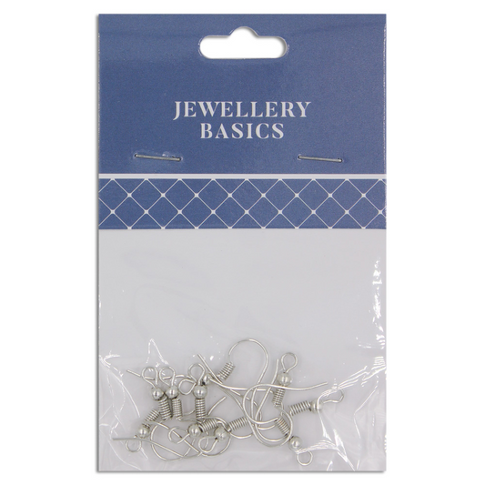 Earring Shepherd Hooks 20mm - Dark Silver