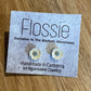 *Earrings Cream Flower Studs