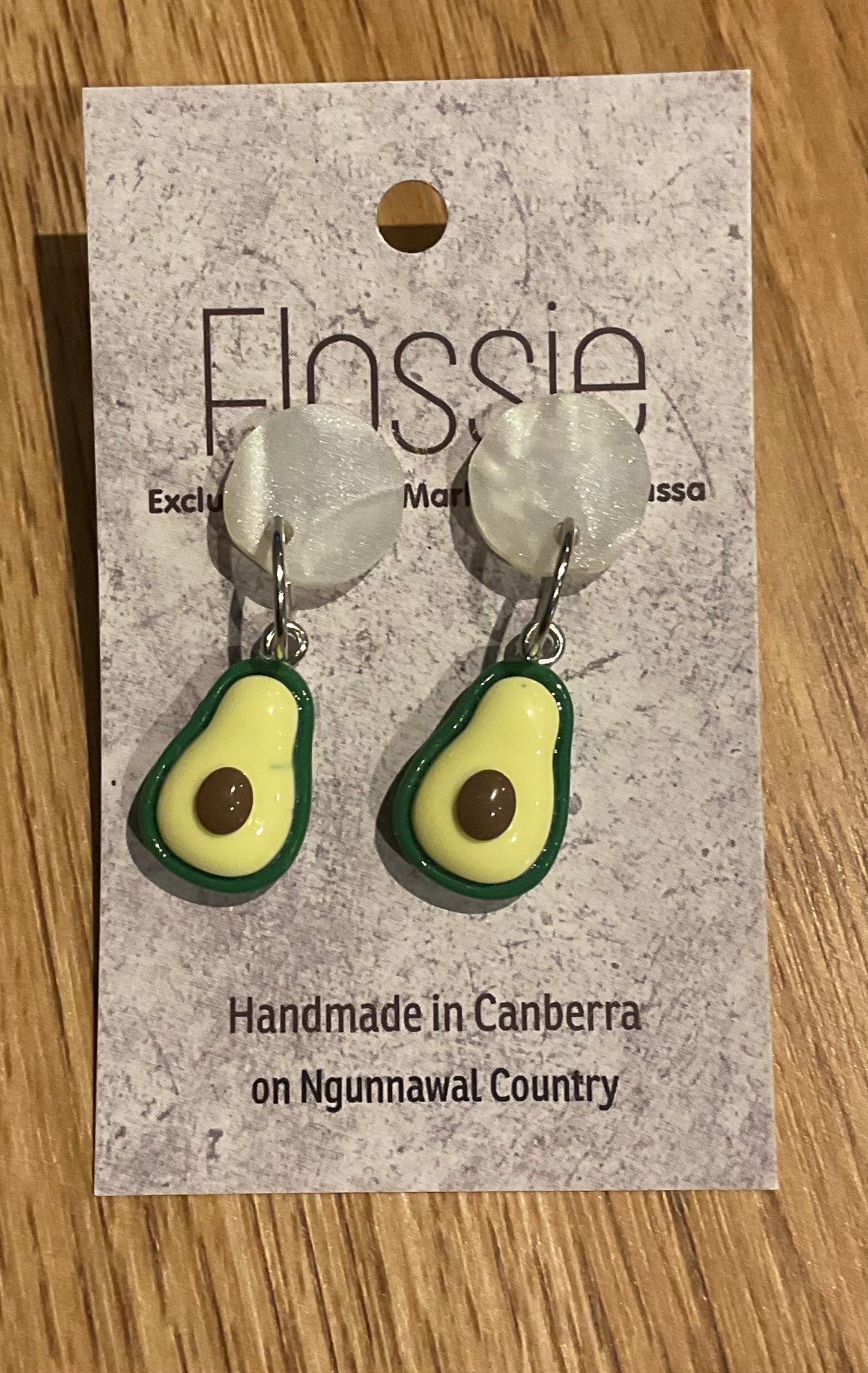 *Earrings Avocado Dangles