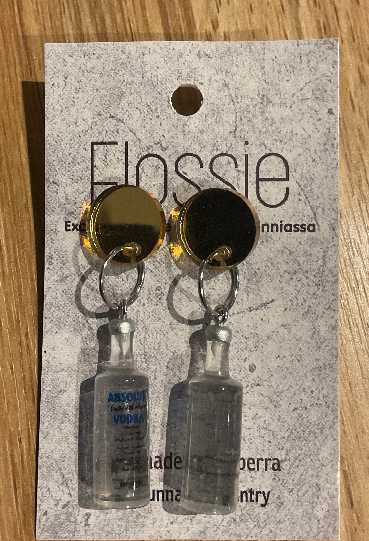 *Earring Vodka Bottle Dangles