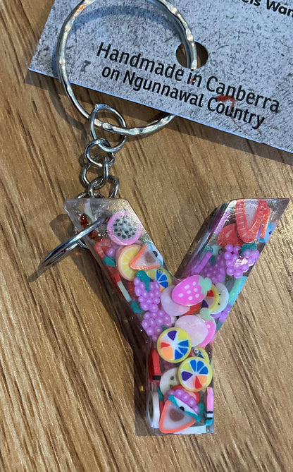 *Keychain Resin Letter Y