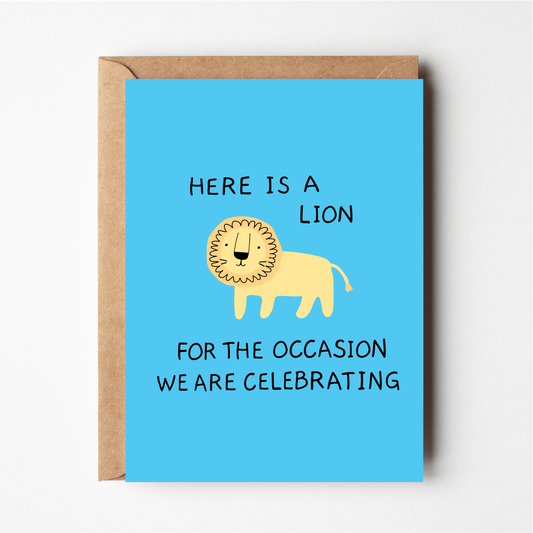 Here is a Lion Card