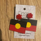 *Earrings Hand Painted Aboriginal Flag Dangles