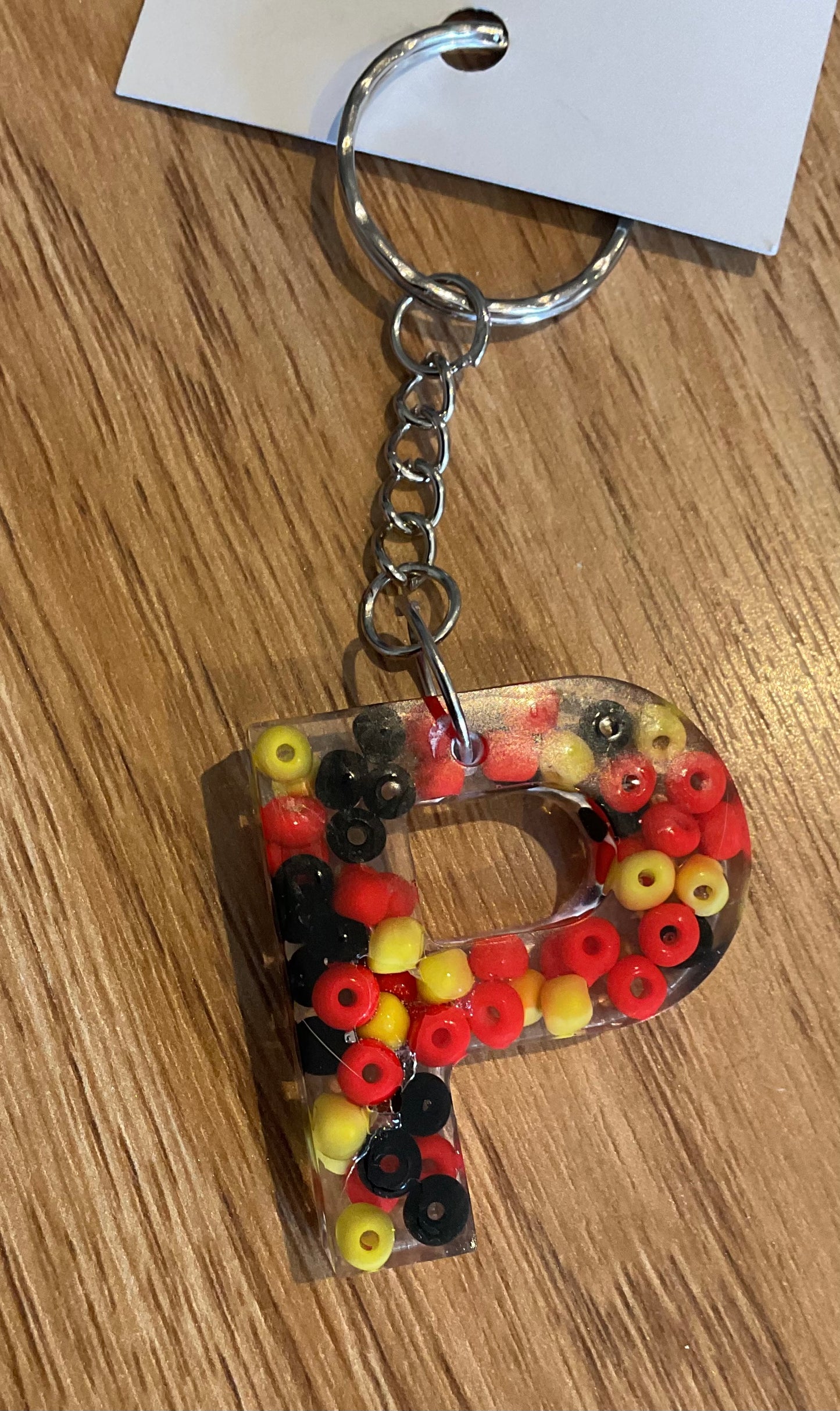 *Keychain Resin Letter P
