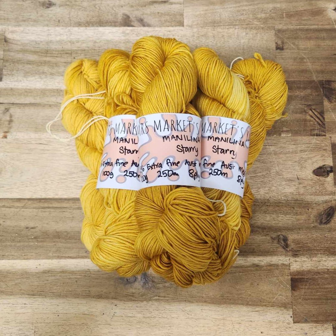 Mrs Market's Manilina 8ply Hand Dyed Yarn
