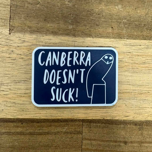 Canberra Doesn't Suck Magnet - Blue