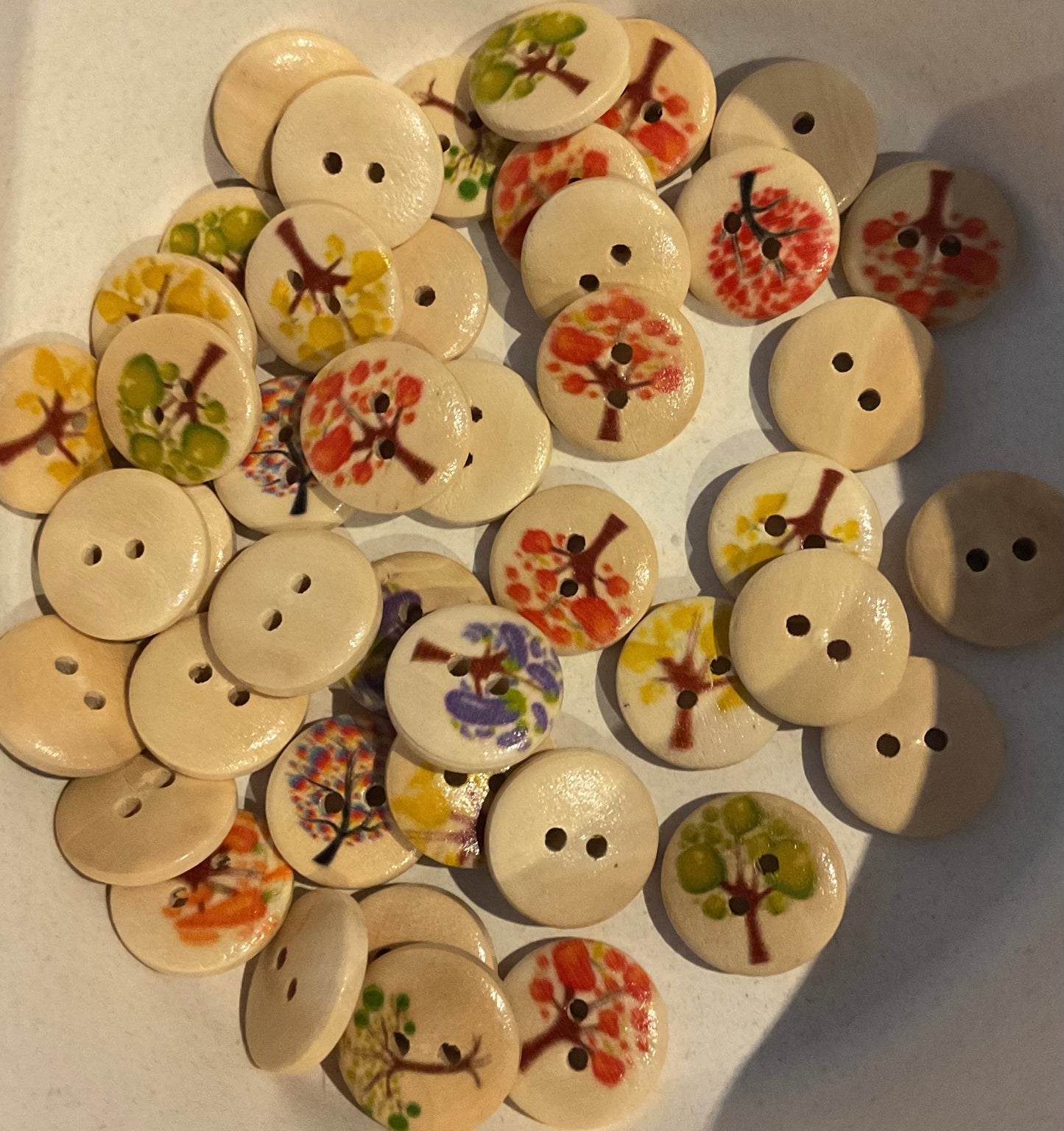 *Loose Buttons - Wooden Tree Design
