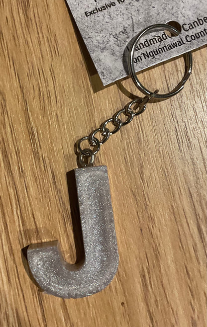 *Keychain Resin Letter J