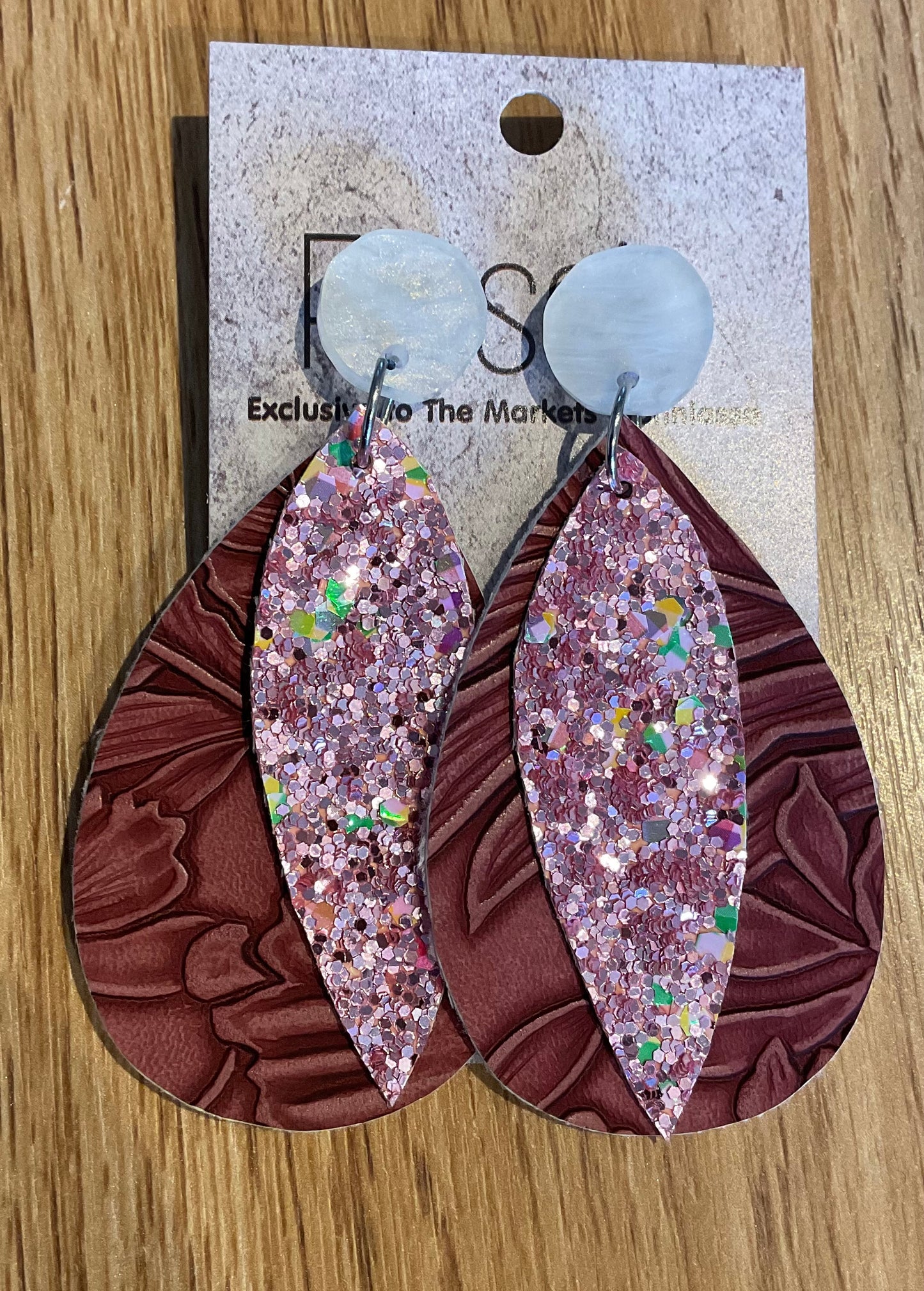 *Earrings Glitter & Embossed Dangles