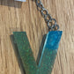 *Keychain Resin Letter V
