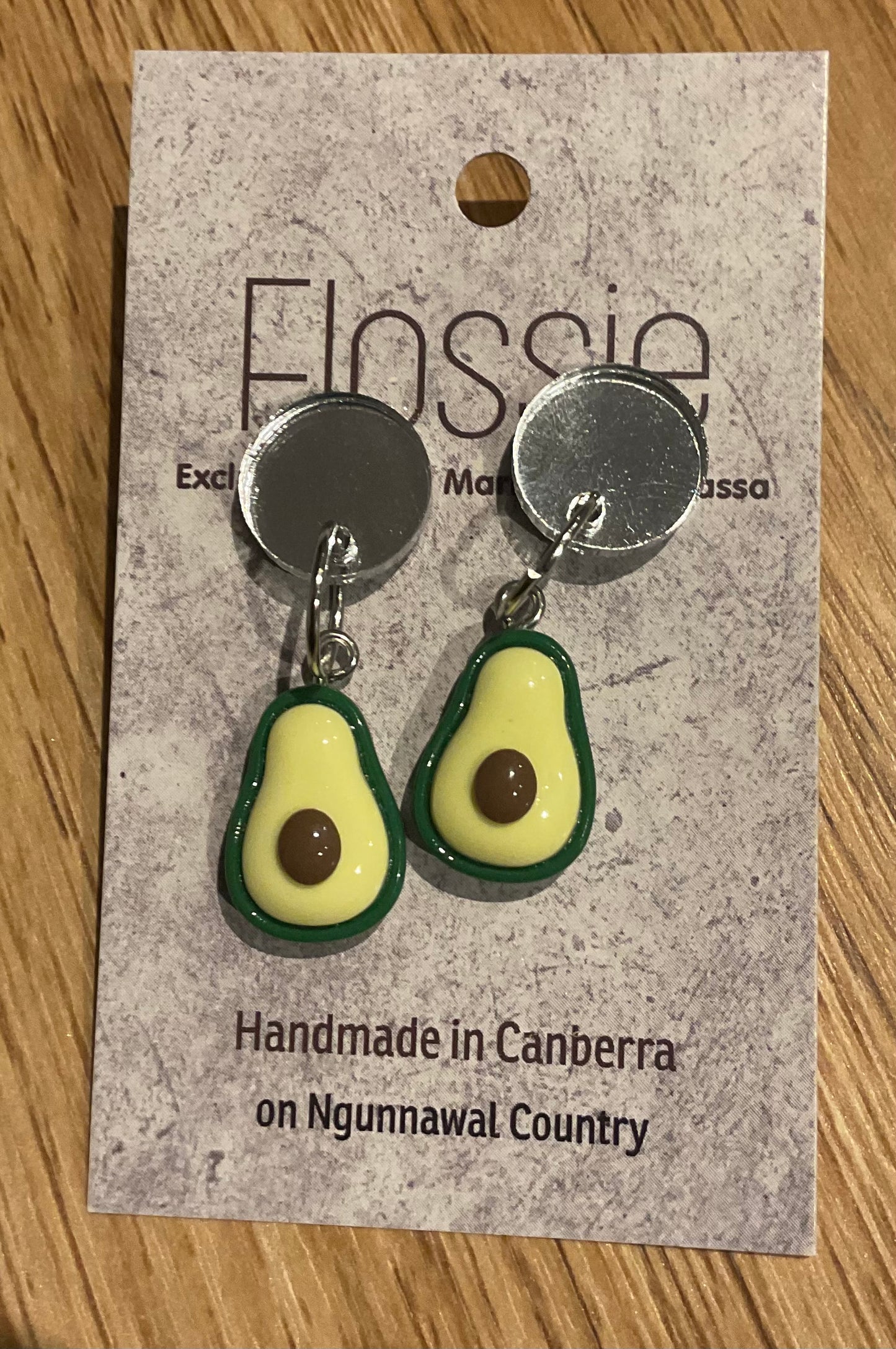 *Earrings Avocado Dangles