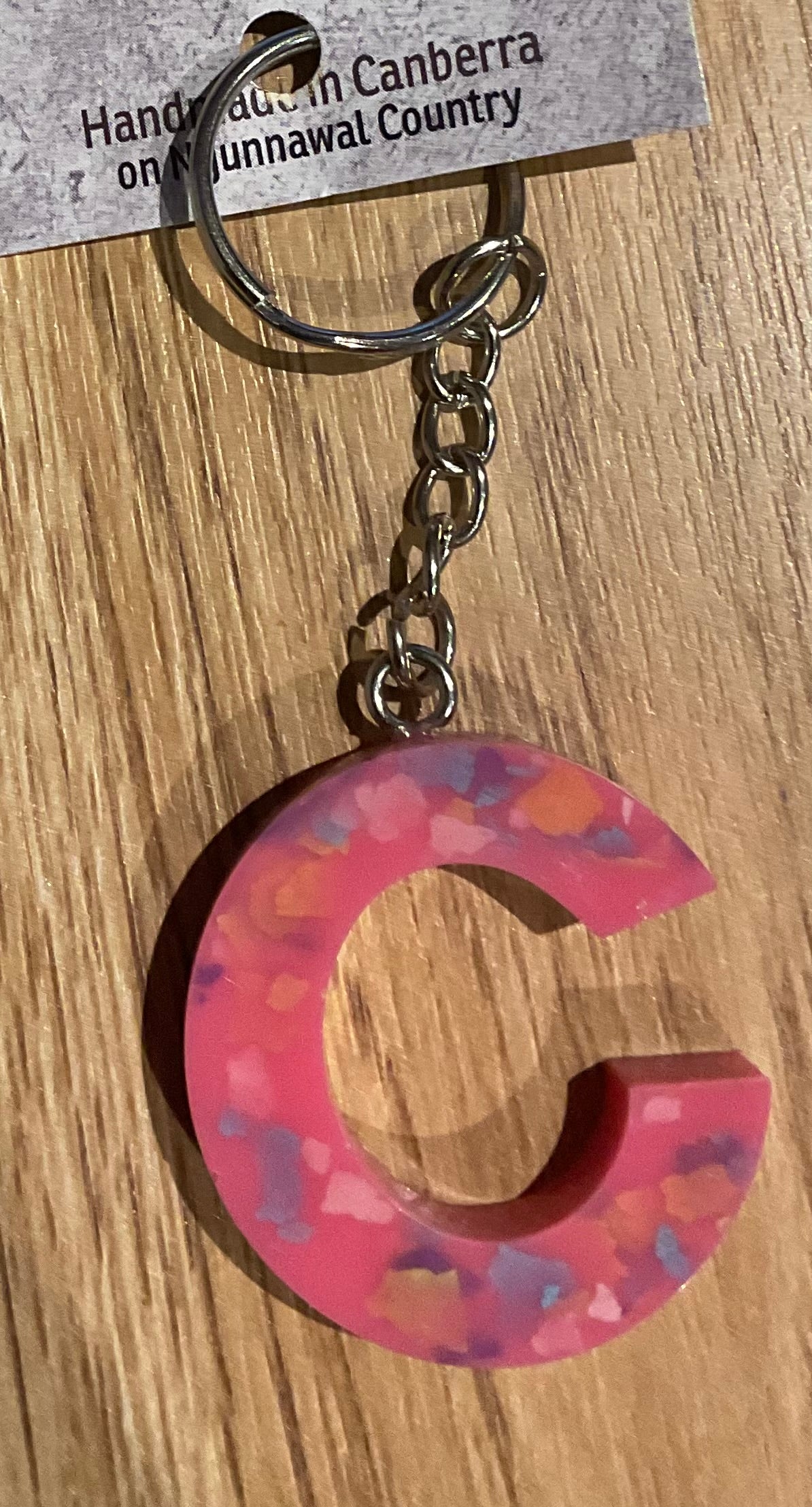 *Keychain Resin Letter C