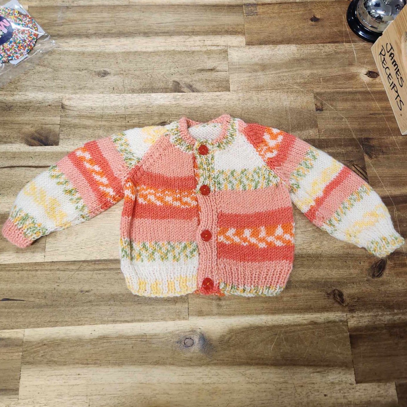 Hand Knitted Baby Cardigan - 3