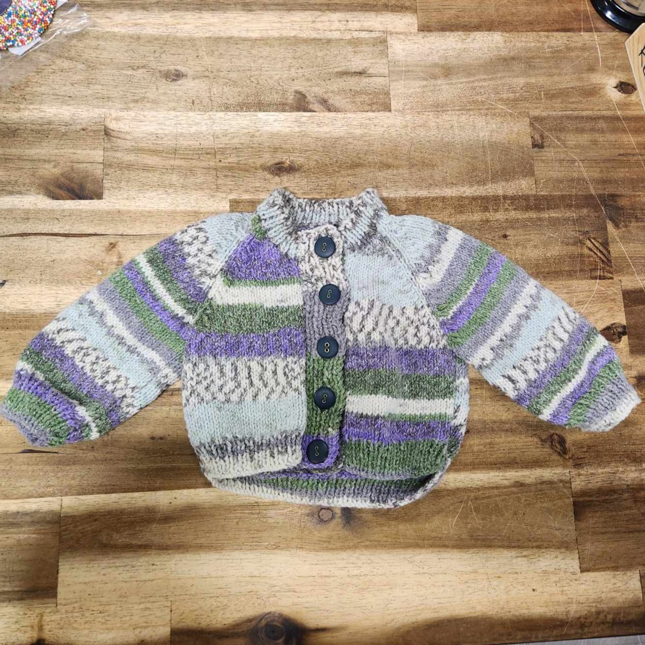 Hand Knitted Baby Cardigan - 1