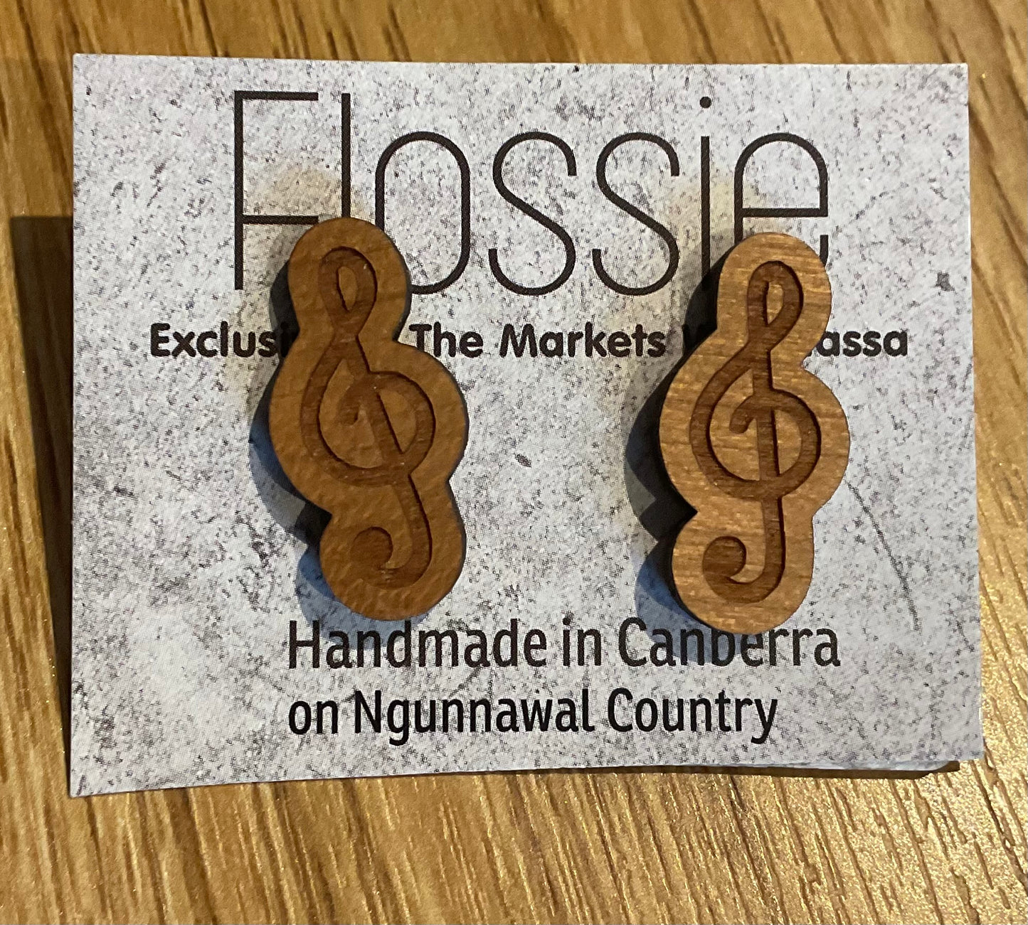 *Earrings Treble Clef Studs