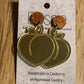 *Earrings Acrylic Mirror Peaches Dangles