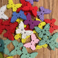 *Loose Buttons - Wooden Butterfly Shape