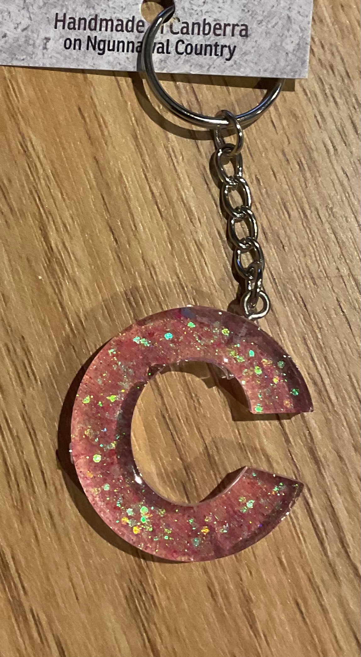 *Keychain Resin Letter C