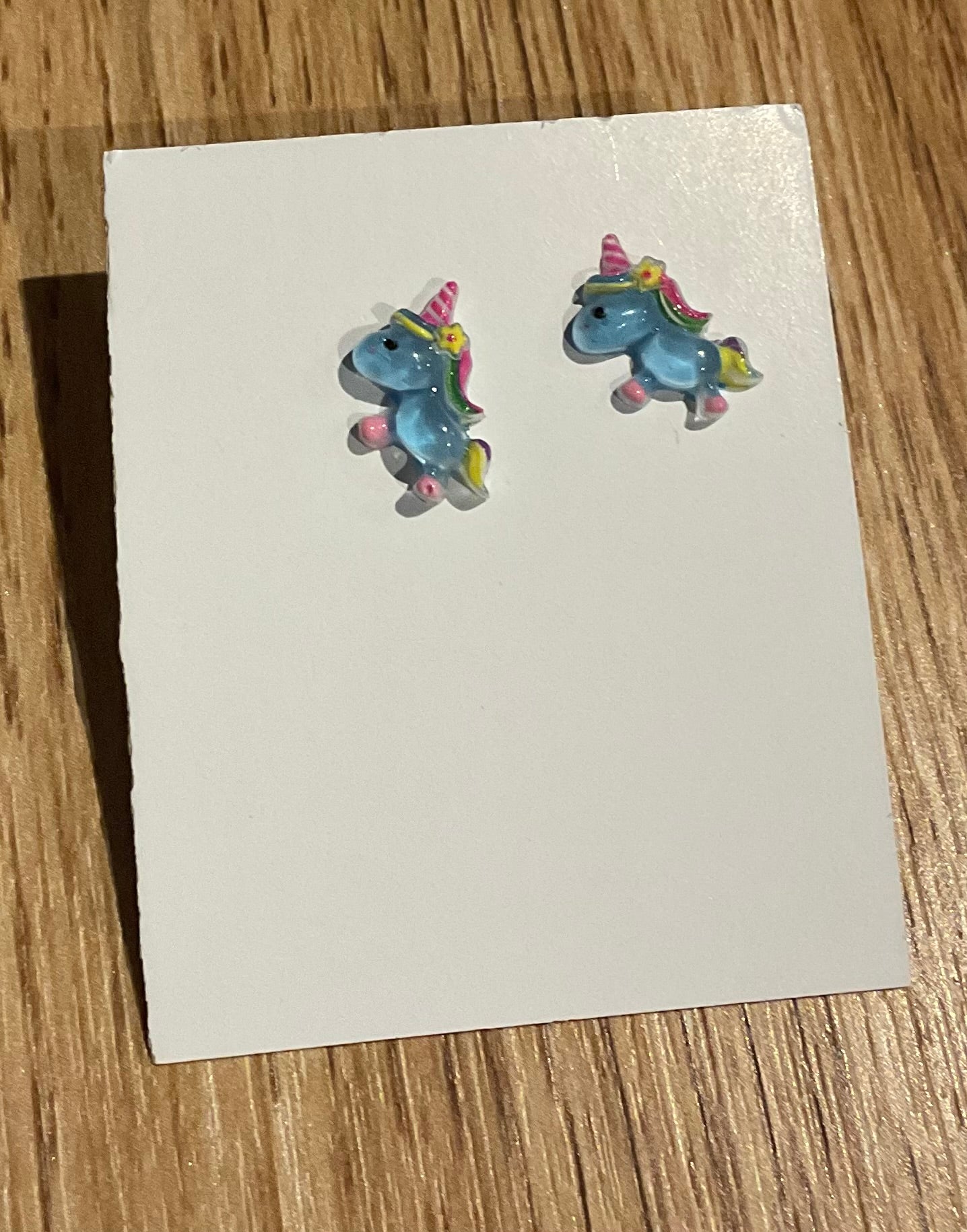 *Earrings Teeny Blue Unicorn Studs