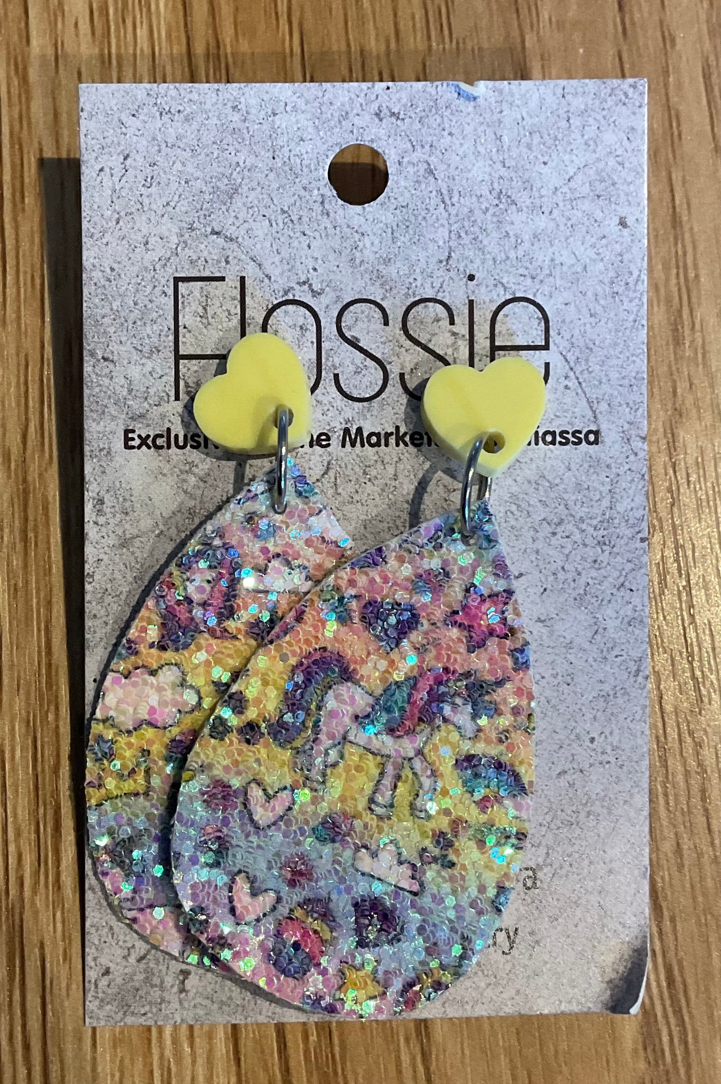 *Earrings Glitter Unicorn Dangles