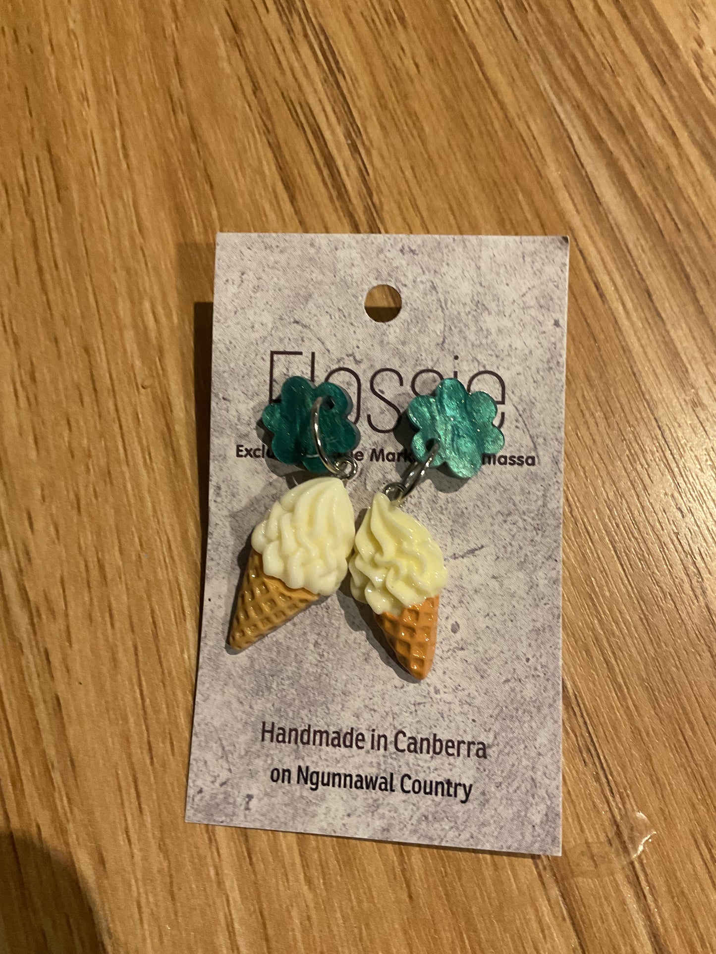 *Earrings Ice Cream Cone Dangles