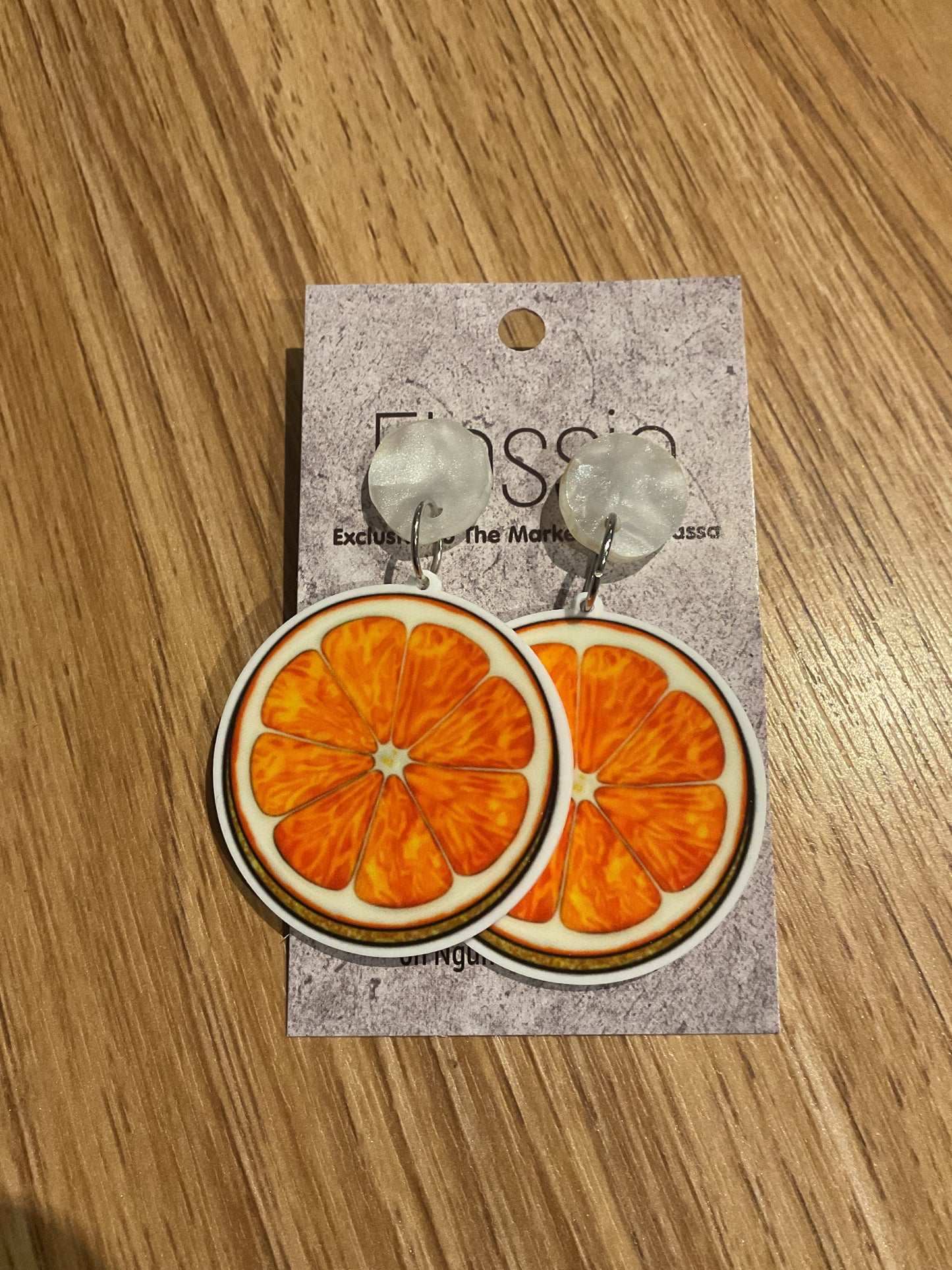 *Earrings Orange Slices Dangles