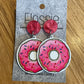 *Earrings Pink Doughnut Dangles