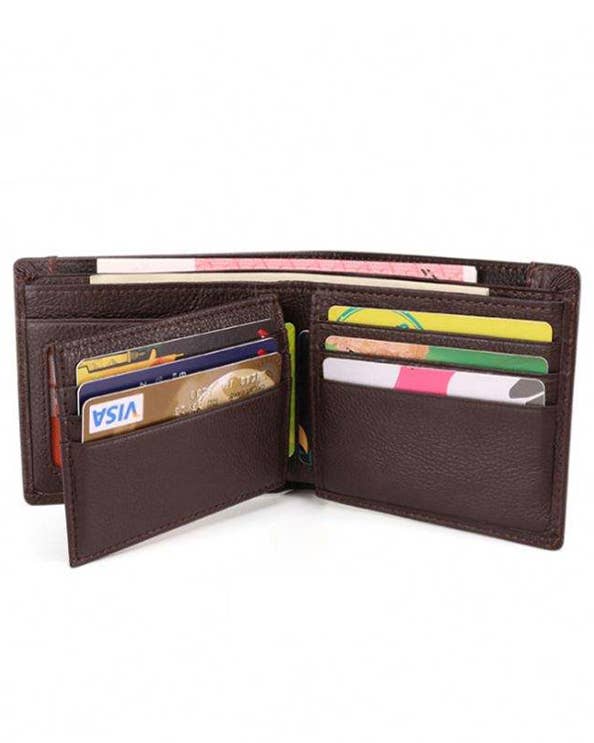 Men's Republic Leather Wallet - Coffee