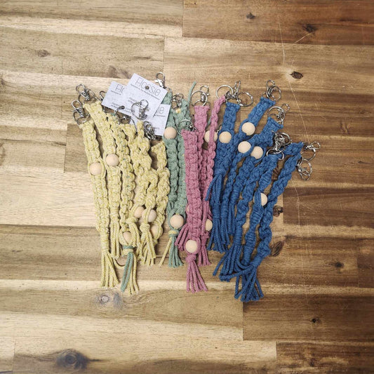 Macrame Keychain - Beaded/Twisted