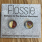 *Earrings Earthy Round  Glass Studs