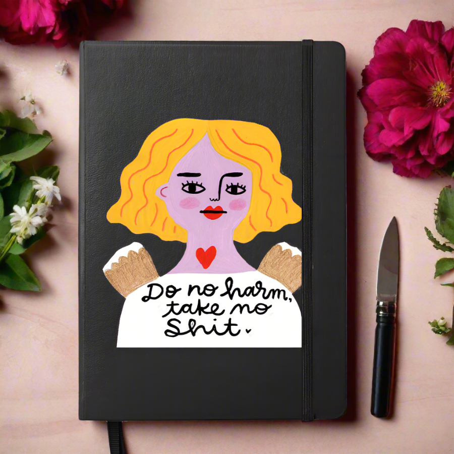 Do No Harm, Take No Shit Grumpy Angel Notebook