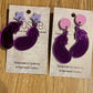 *Earrings Acrylic Eggplant Dangles