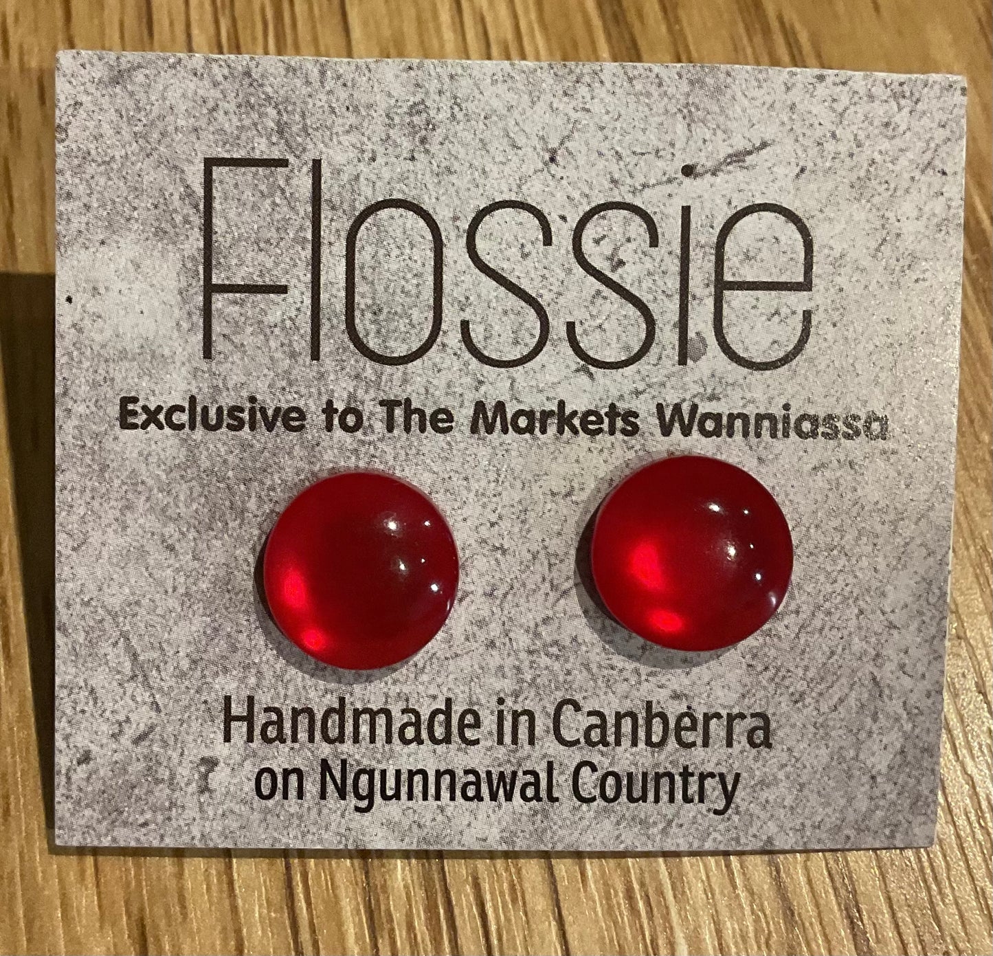 *Earring Deep Pink Dome Studs