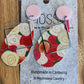 *Earrings Red Rose Dangles