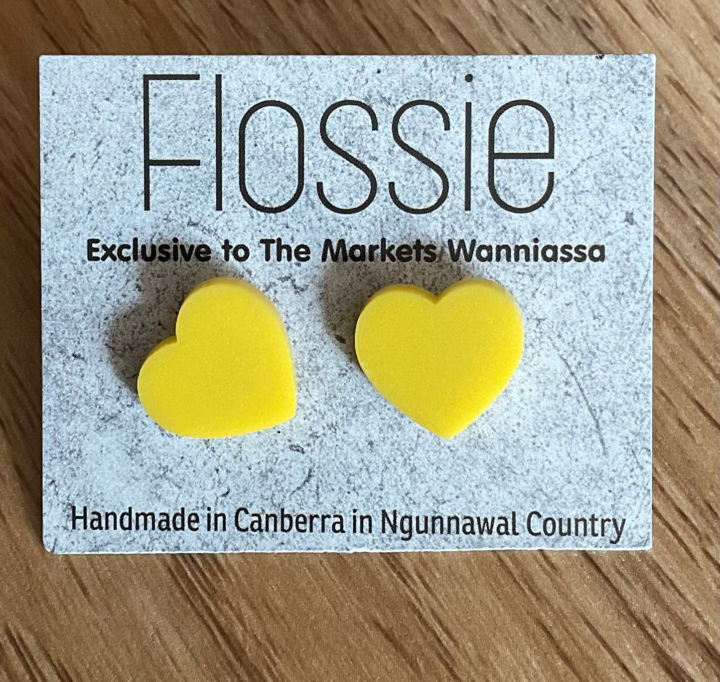 *Earrings Sunny Yellow Heart Studs