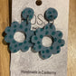 *Earrings Acrylic Hand Painted Flower Dangles