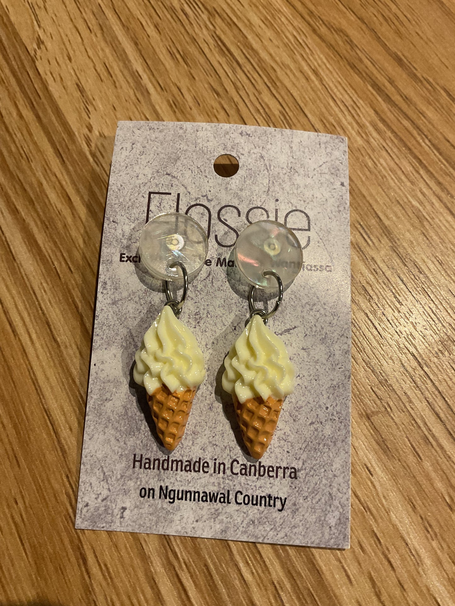 *Earrings Ice Cream Cone Dangles