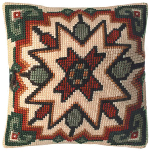 Cross Stitch Cushion Kit - Red and Green