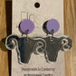 *Earrings Acrylic Mirror Uterus Dangles