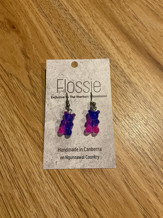 *Earrings Jelly Bear Dangles