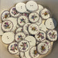 *Loose Buttons -Wooden Floral Print