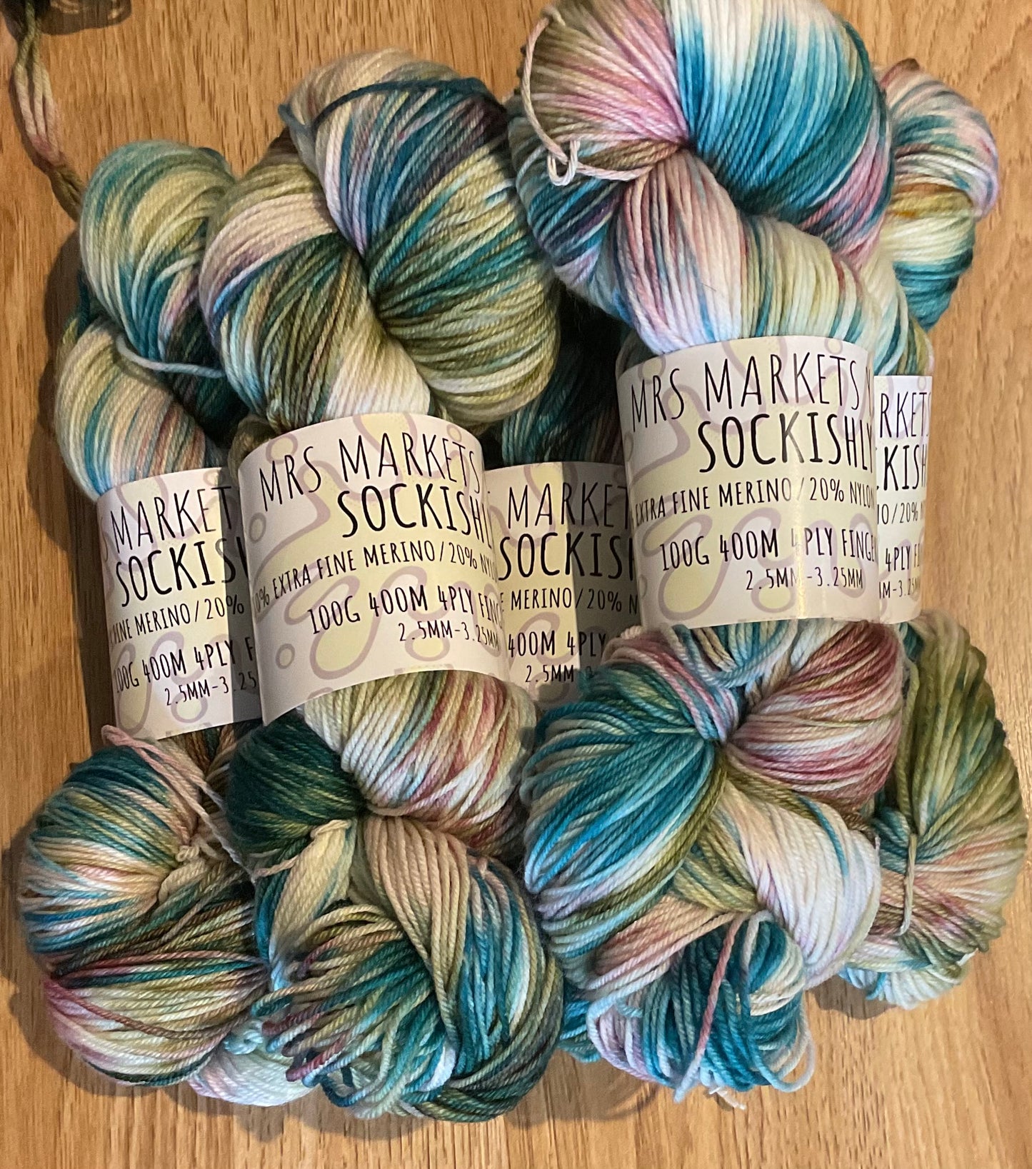 *Sockishly Yarn 4ply Gentle Rainbow