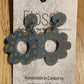 *Earrings Acrylic Hand Painted Flower Dangles