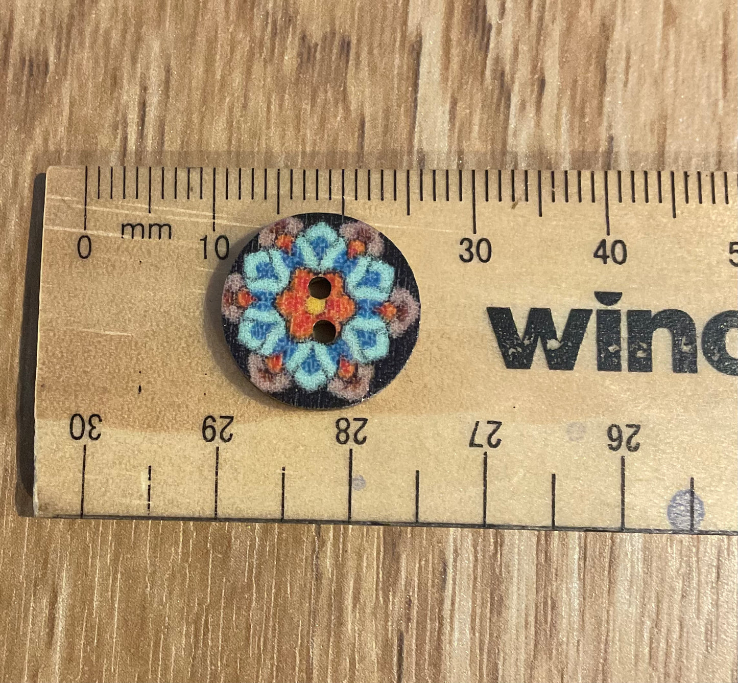 *Loose Buttons - Wooden Printed Pattern
